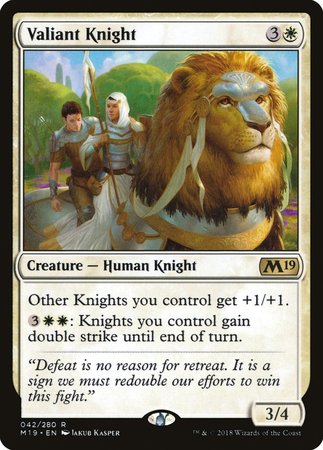 Valiant Knight [Core Set 2019] | Arkham Games and Comics