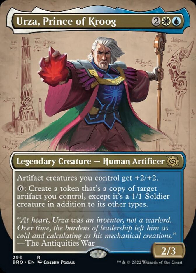 Urza, Prince of Kroog (Borderless Alternate Art) [The Brothers' War] | Arkham Games and Comics