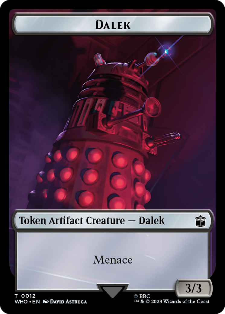 Dalek // Clue (0023) Double-Sided Token [Doctor Who Tokens] | Arkham Games and Comics