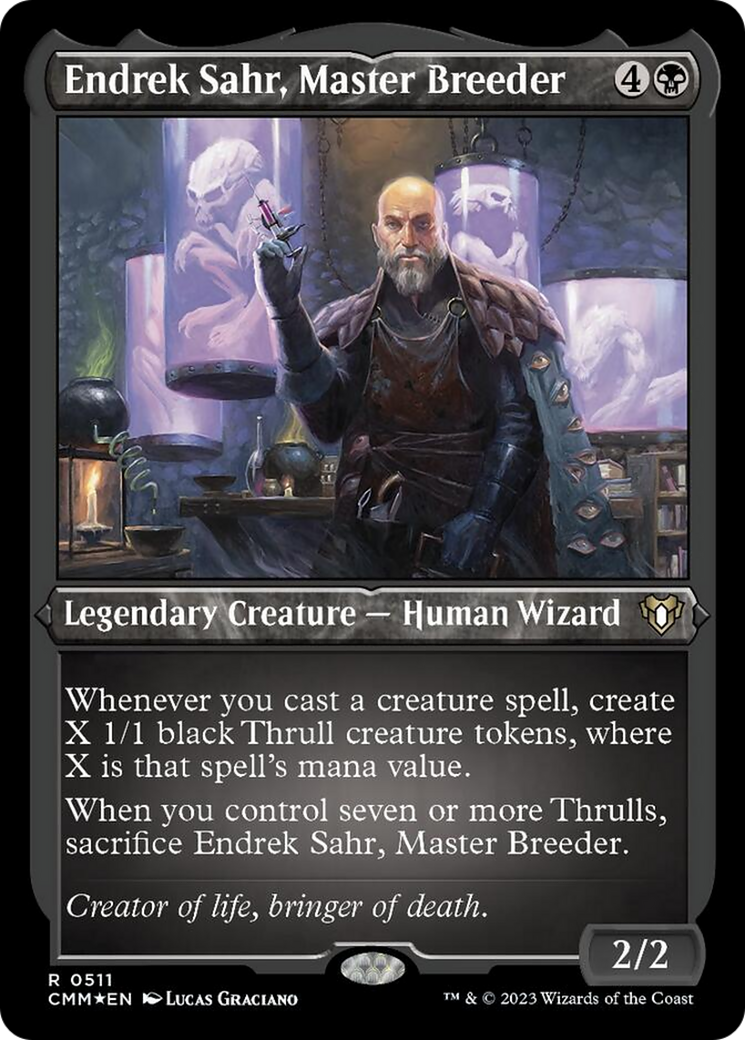 Endrek Sahr, Master Breeder (Foil Etched) [Commander Masters] | Arkham Games and Comics