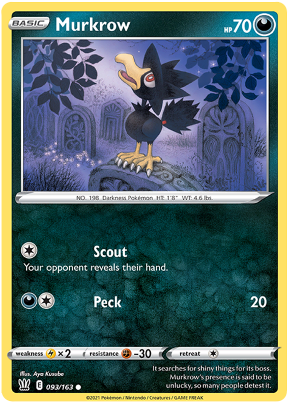 Murkrow (093/163) [Sword & Shield: Battle Styles] | Arkham Games and Comics