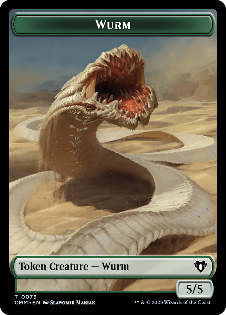 Wurm // Spider Double-Sided Token [Commander Masters Tokens] | Arkham Games and Comics