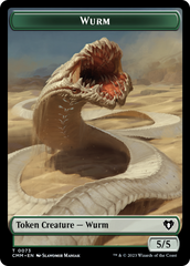 Wurm // Spider Double-Sided Token [Commander Masters Tokens] | Arkham Games and Comics