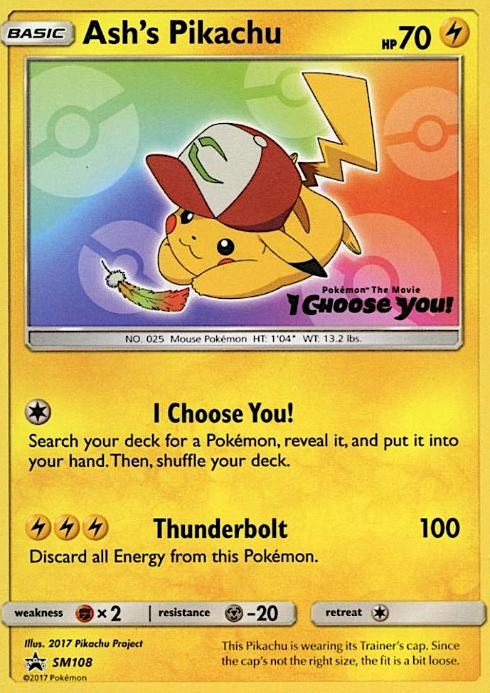 Ash's Pikachu (SM108) [Sun & Moon: Black Star Promos] | Arkham Games and Comics