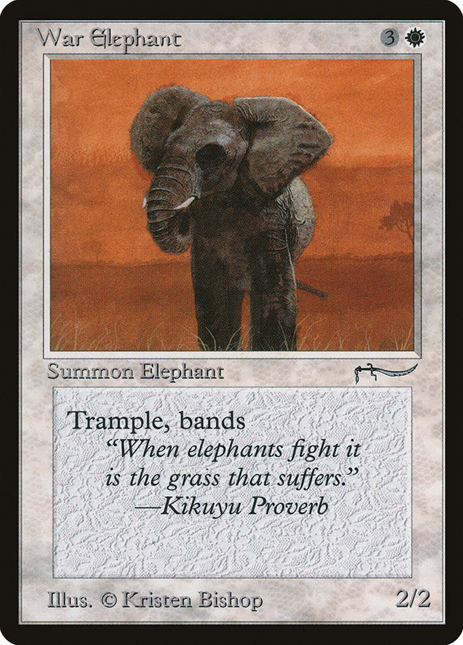 War Elephant (Dark Mana Cost) [Arabian Nights] | Arkham Games and Comics