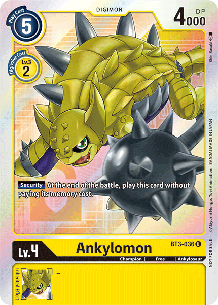 Ankylomon [BT3-036] (Buy-A-Box Promo) [Release Special Booster Ver.1.5 Promos] | Arkham Games and Comics