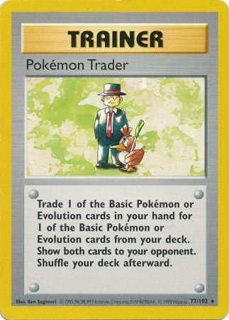 Pokemon Trader (77/102) [Base Set Shadowless Unlimited] | Arkham Games and Comics