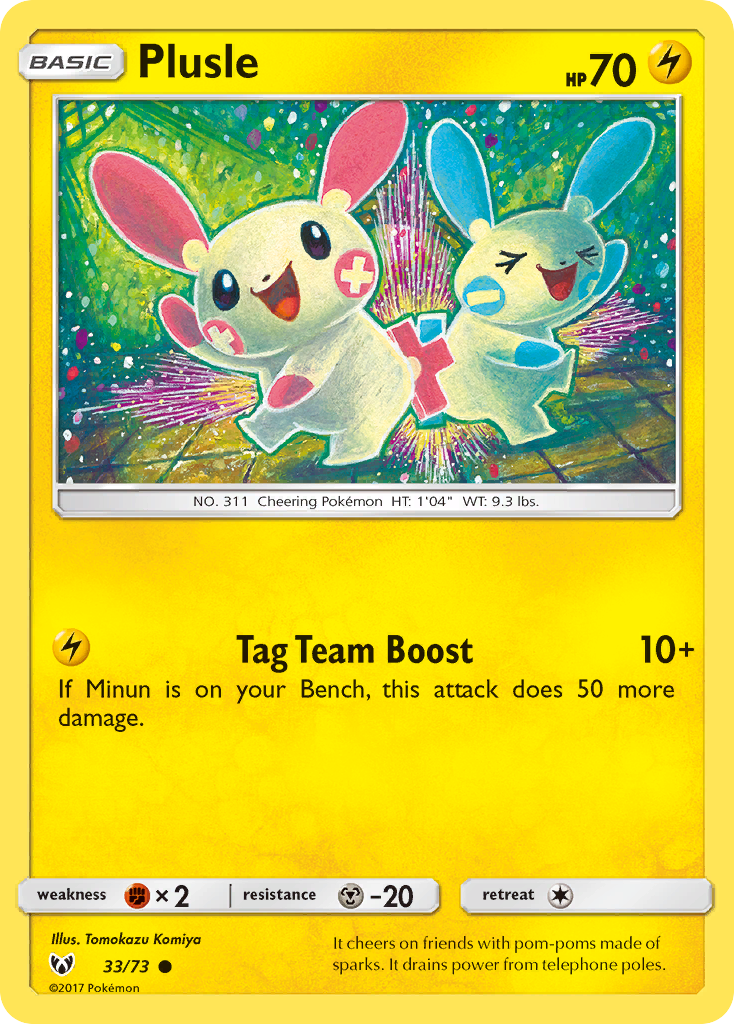 Plusle (33/73) [Sun & Moon: Shining Legends] | Arkham Games and Comics