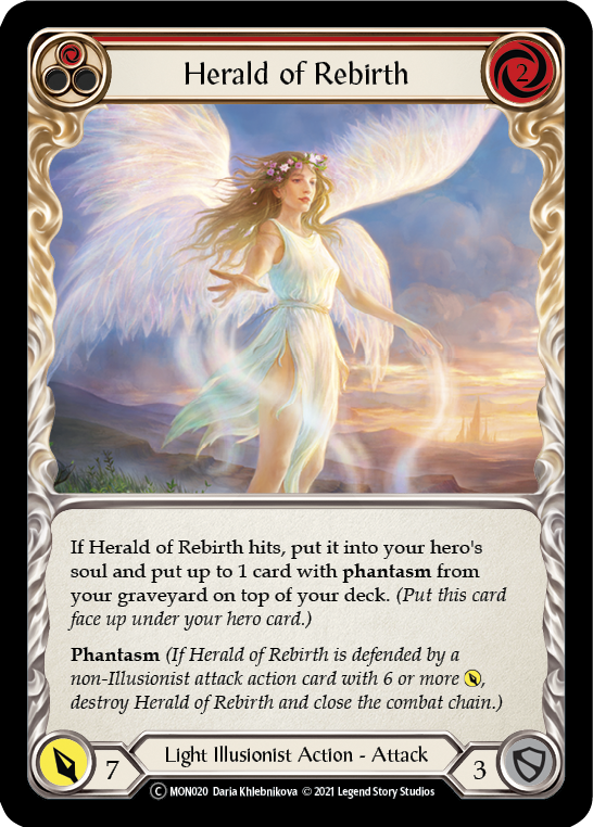 Herald of Rebirth (Red) [U-MON020-RF] (Monarch Unlimited)  Unlimited Rainbow Foil | Arkham Games and Comics