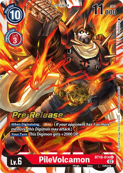 PileVolcamon [BT10-014] [Xros Encounter Pre-Release Cards] | Arkham Games and Comics