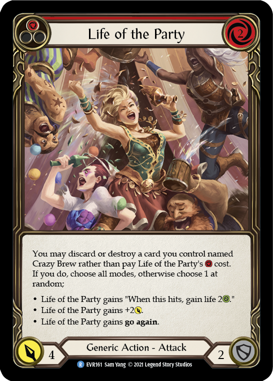 Life of the Party (Red) [EVR161] (Everfest)  1st Edition Rainbow Foil | Arkham Games and Comics