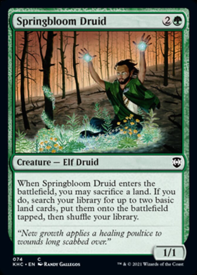 Springbloom Druid [Kaldheim Commander] | Arkham Games and Comics