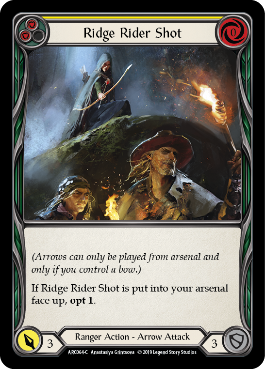 Ridge Rider Shot (Yellow) [ARC064-C] (Arcane Rising)  1st Edition Rainbow Foil | Arkham Games and Comics