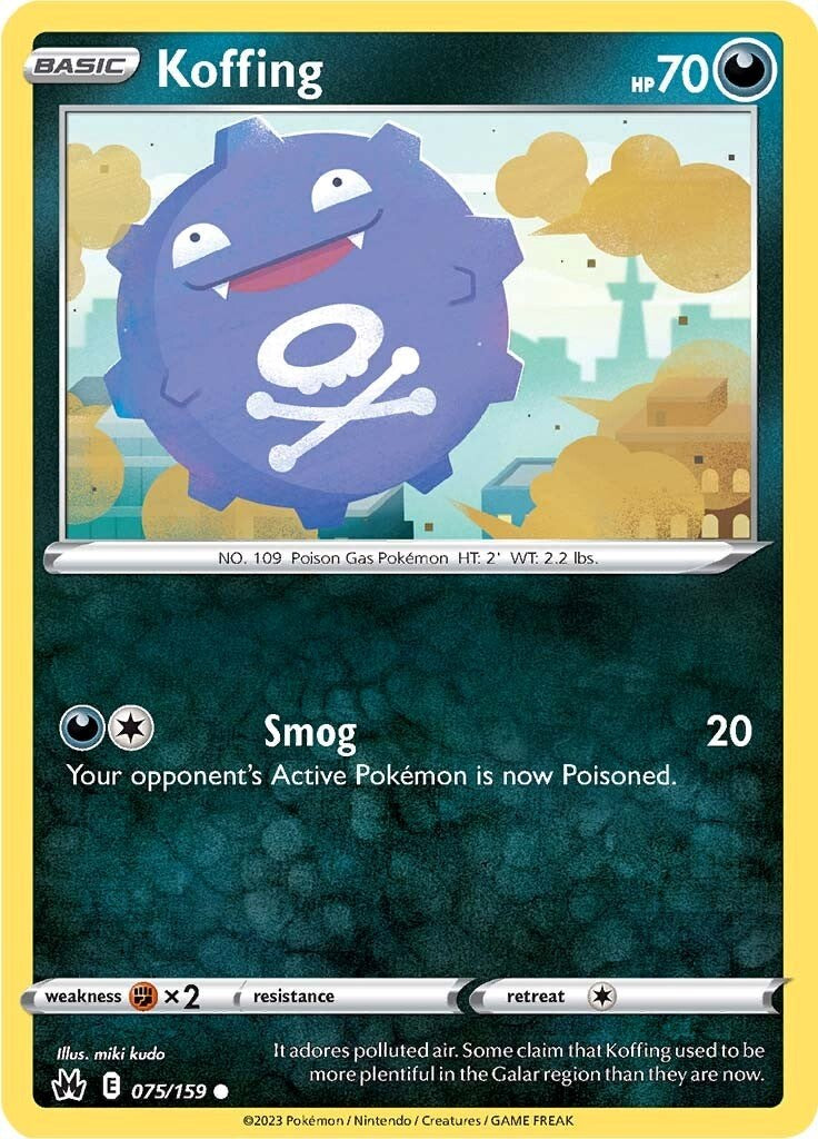 Koffing (075/159) [Sword & Shield: Crown Zenith] | Arkham Games and Comics