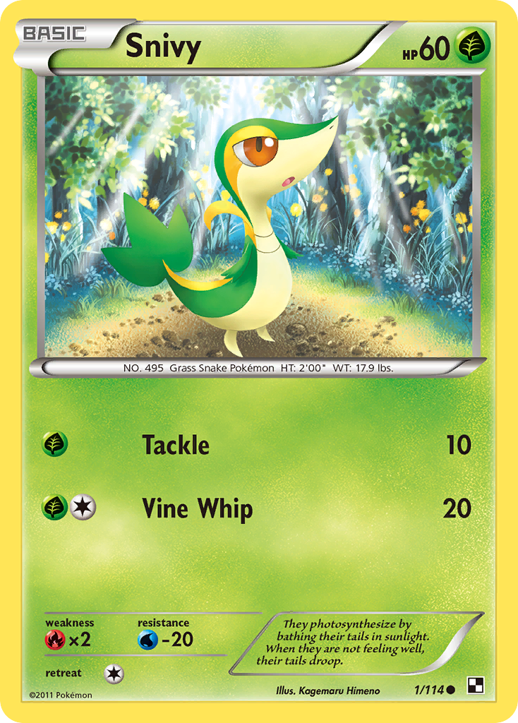 Snivy (1/114) (Cosmos Holo) [Black & White: Base Set] | Arkham Games and Comics