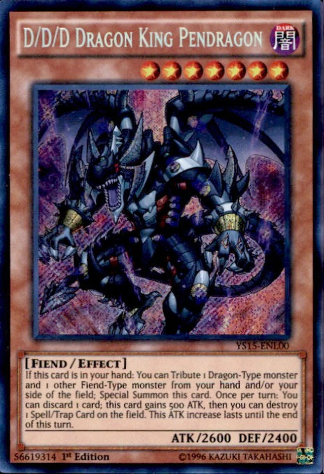 D/D/D Dragon King Pendragon [YS15-ENL00] Secret Rare | Arkham Games and Comics