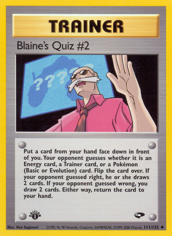 Blaine's Quiz #2 (111/132) [Gym Challenge 1st Edition] | Arkham Games and Comics