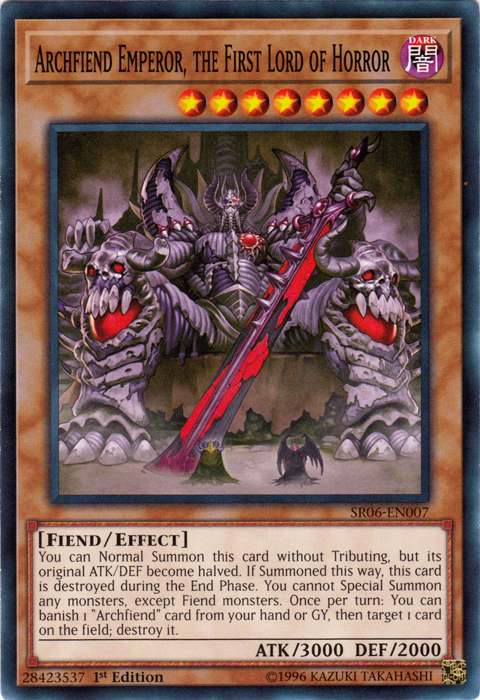 Archfiend Emperor, the First Lord of Horror [SR06-EN007] Common | Arkham Games and Comics