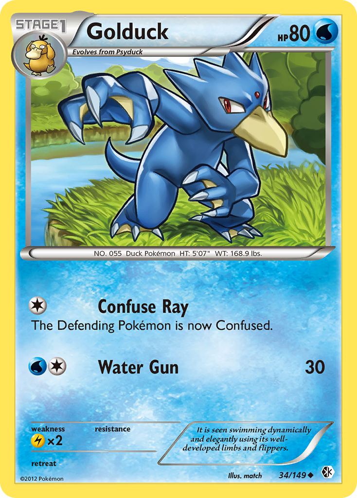 Golduck (34/149) [Black & White: Boundaries Crossed] | Arkham Games and Comics