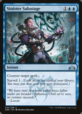 Sinister Sabotage [Guilds of Ravnica] | Arkham Games and Comics
