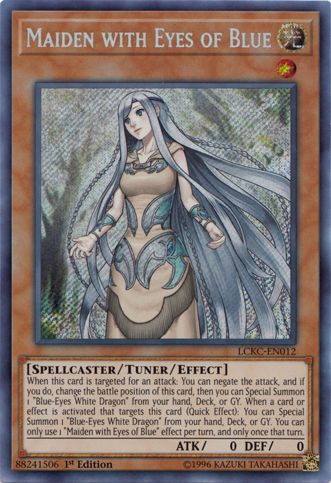 Maiden with Eyes of Blue [LCKC-EN012] Secret Rare | Arkham Games and Comics