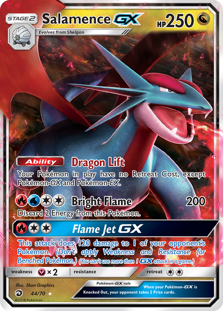 Salamence GX (44/70) [Sun & Moon: Dragon Majesty] | Arkham Games and Comics