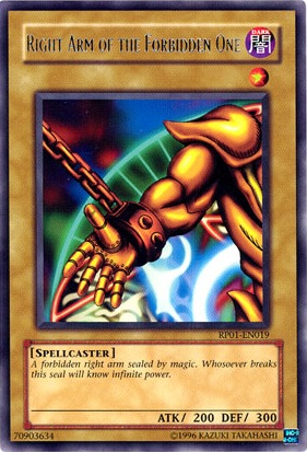 Right Arm of the Forbidden One [RP01-EN019] Rare | Arkham Games and Comics