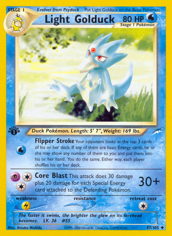 Light Golduck (47/105) [Neo Destiny 1st Edition] | Arkham Games and Comics