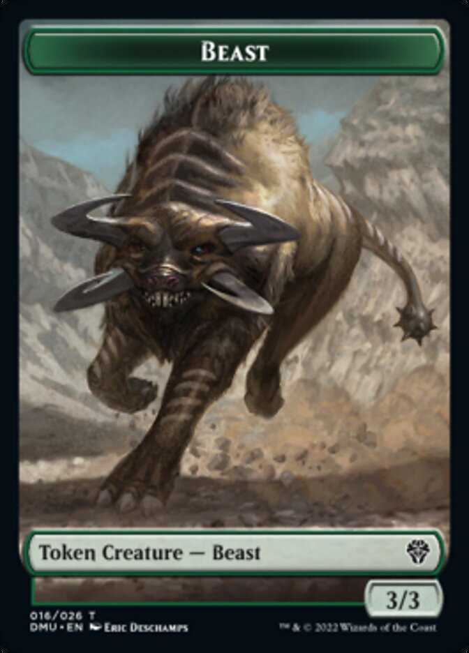 Beast Token [Dominaria United Tokens] | Arkham Games and Comics