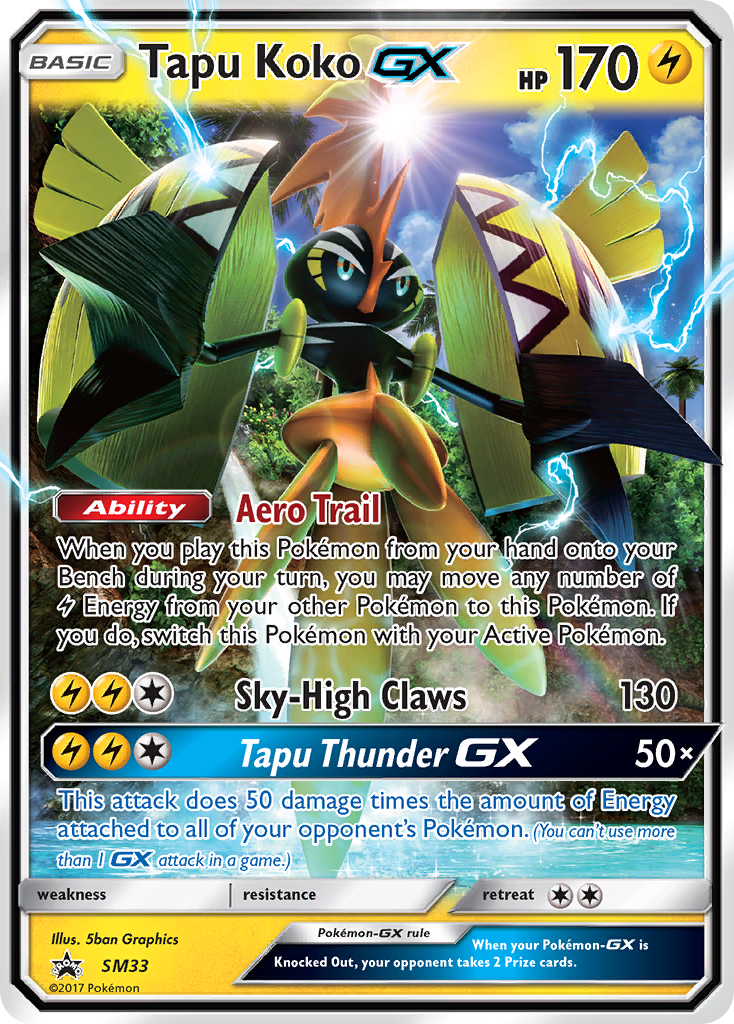 Tapu Koko GX (SM33) [Sun & Moon: Black Star Promos] | Arkham Games and Comics