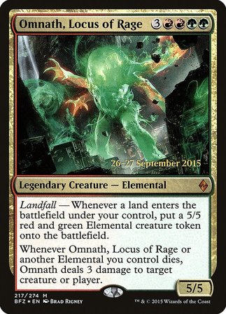 Omnath, Locus of Rage [Battle for Zendikar Promos] | Arkham Games and Comics