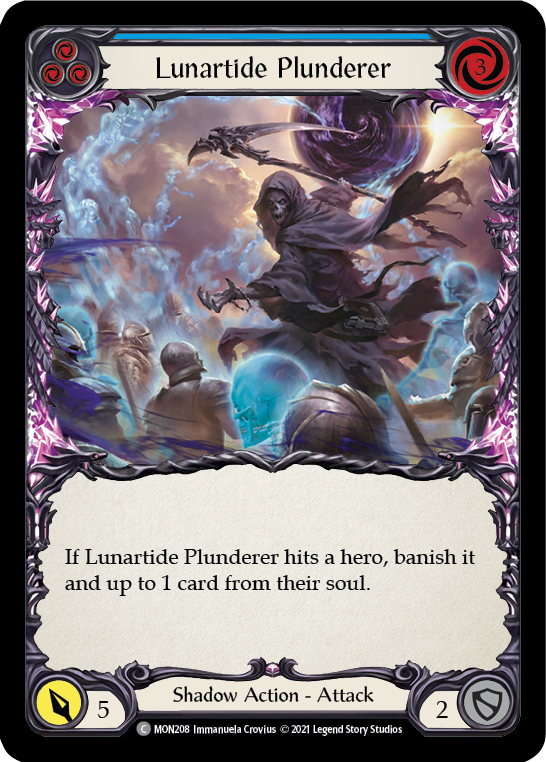 Lunartide Plunderer (Blue) [MON208-RF] (Monarch)  1st Edition Rainbow Foil | Arkham Games and Comics