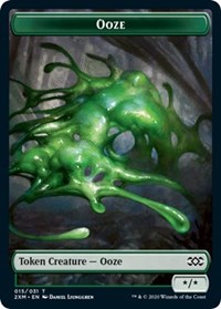 Ooze // Wurm (030) Double-sided Token [Double Masters Tokens] | Arkham Games and Comics