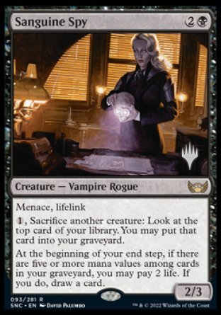 Sanguine Spy (Promo Pack) [Streets of New Capenna Promos] | Arkham Games and Comics