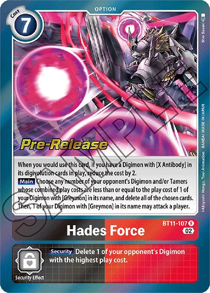 Hades Force [BT11-107] [Dimensional Phase Pre-Release Promos] | Arkham Games and Comics