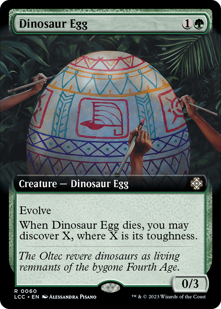 Dinosaur Egg (Extended Art) [The Lost Caverns of Ixalan Commander] | Arkham Games and Comics