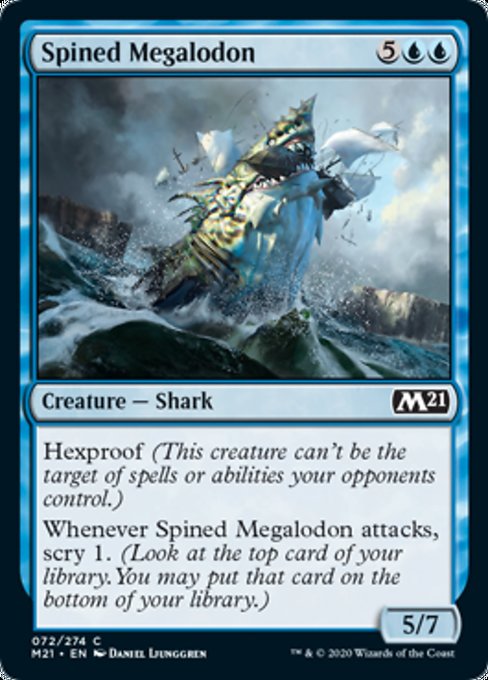 Spined Megalodon [Core Set 2021] | Arkham Games and Comics