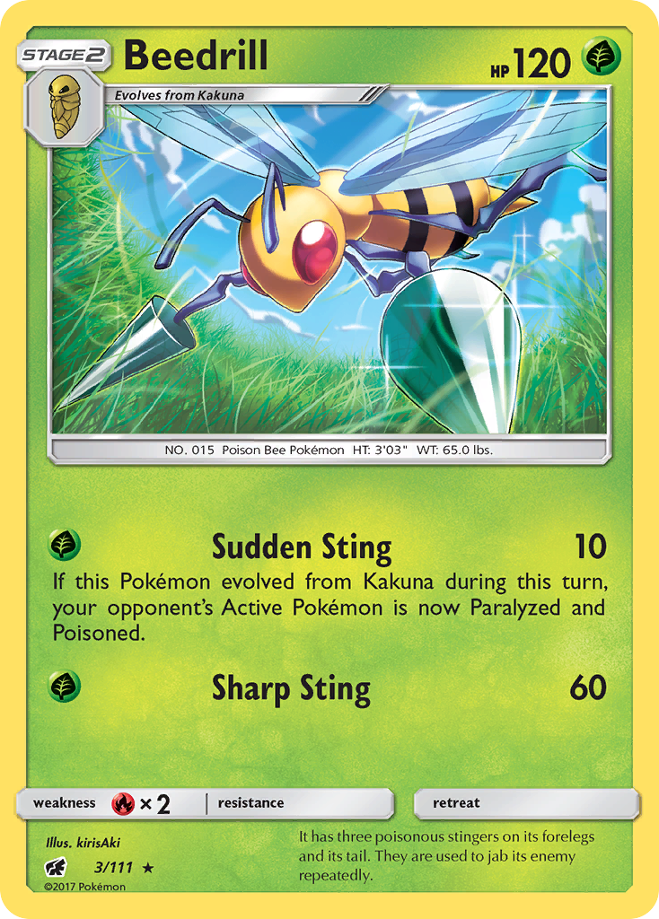 Beedrill (3/111) [Sun & Moon: Crimson Invasion] | Arkham Games and Comics
