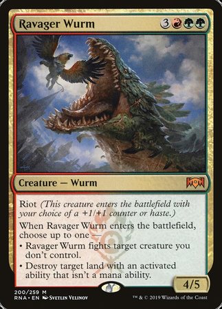 Ravager Wurm [Ravnica Allegiance] | Arkham Games and Comics
