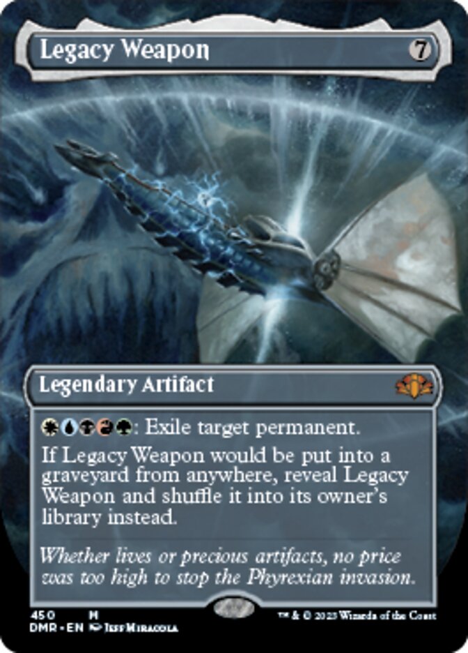 Legacy Weapon (Borderless Alternate Art) [Dominaria Remastered] | Arkham Games and Comics