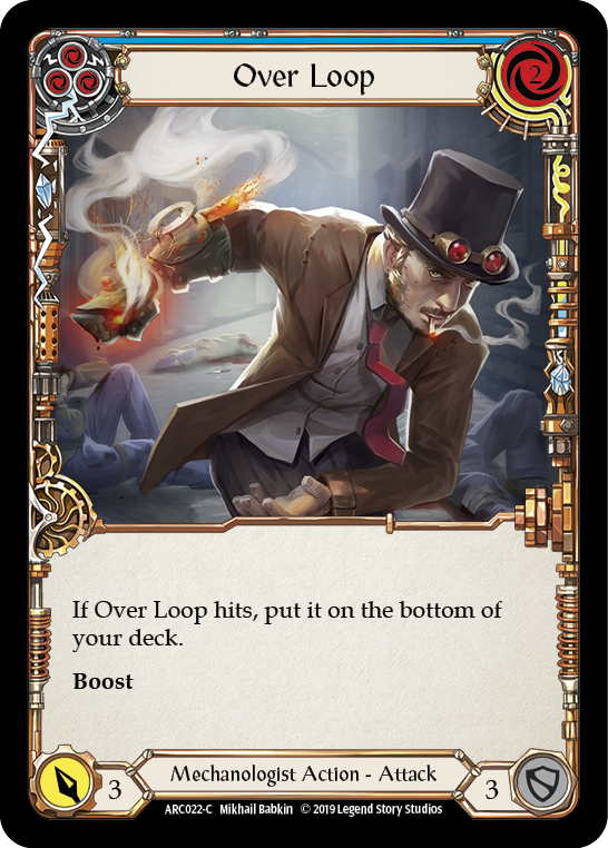 Over Loop (Blue) [ARC022-C] (Arcane Rising)  1st Edition Rainbow Foil | Arkham Games and Comics