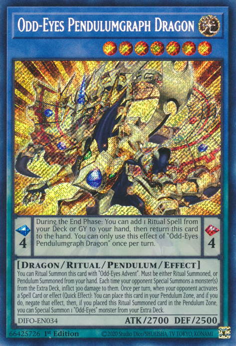 Odd-Eyes Pendulumgraph Dragon [DIFO-EN034] Secret Rare | Arkham Games and Comics