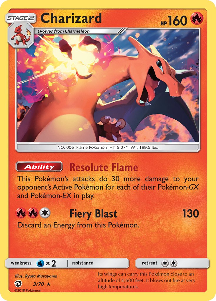 Charizard (3/70) (Let's Play, Eevee) (Theme Deck Exclusive) [Sun & Moon: Dragon Majesty] | Arkham Games and Comics
