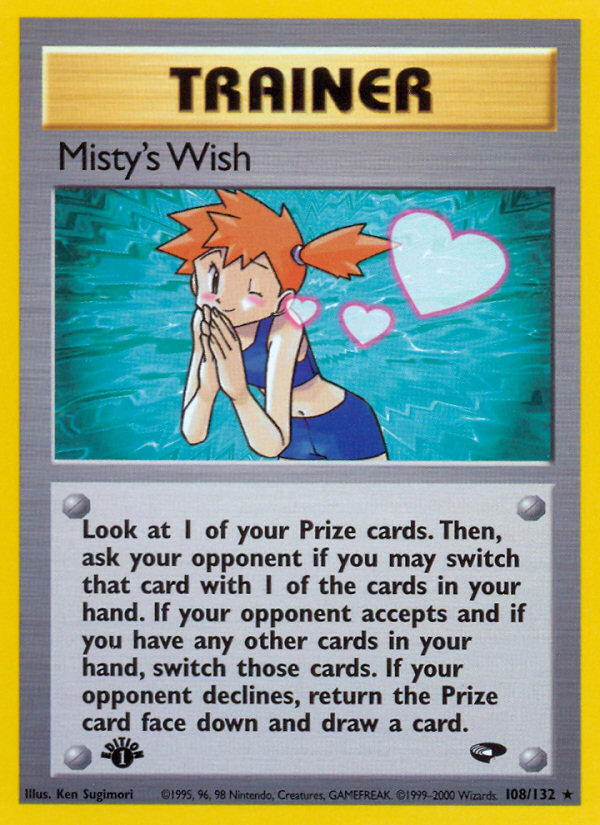 Misty's Wish (108/132) [Gym Challenge 1st Edition] | Arkham Games and Comics