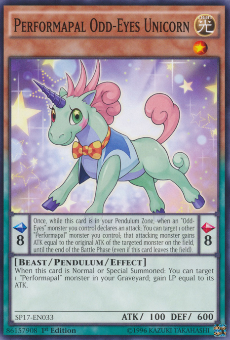 Performapal Odd-Eyes Unicorn [SP17-EN033] Common | Arkham Games and Comics