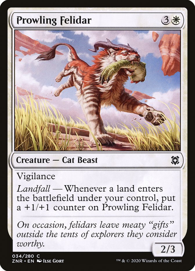 Prowling Felidar [Zendikar Rising] | Arkham Games and Comics