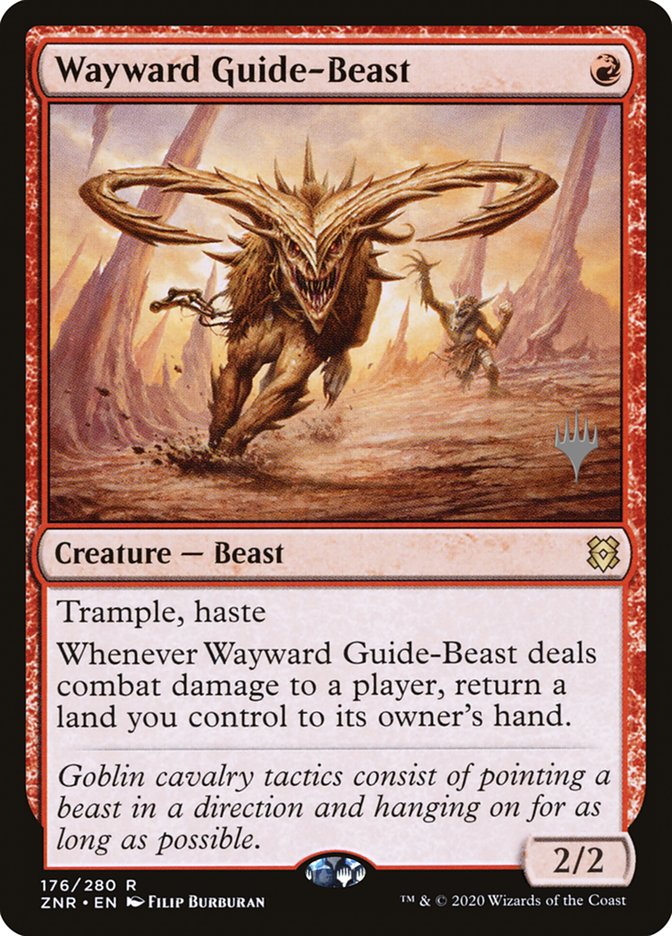 Wayward Guide-Beast (Promo Pack) [Zendikar Rising Promos] | Arkham Games and Comics