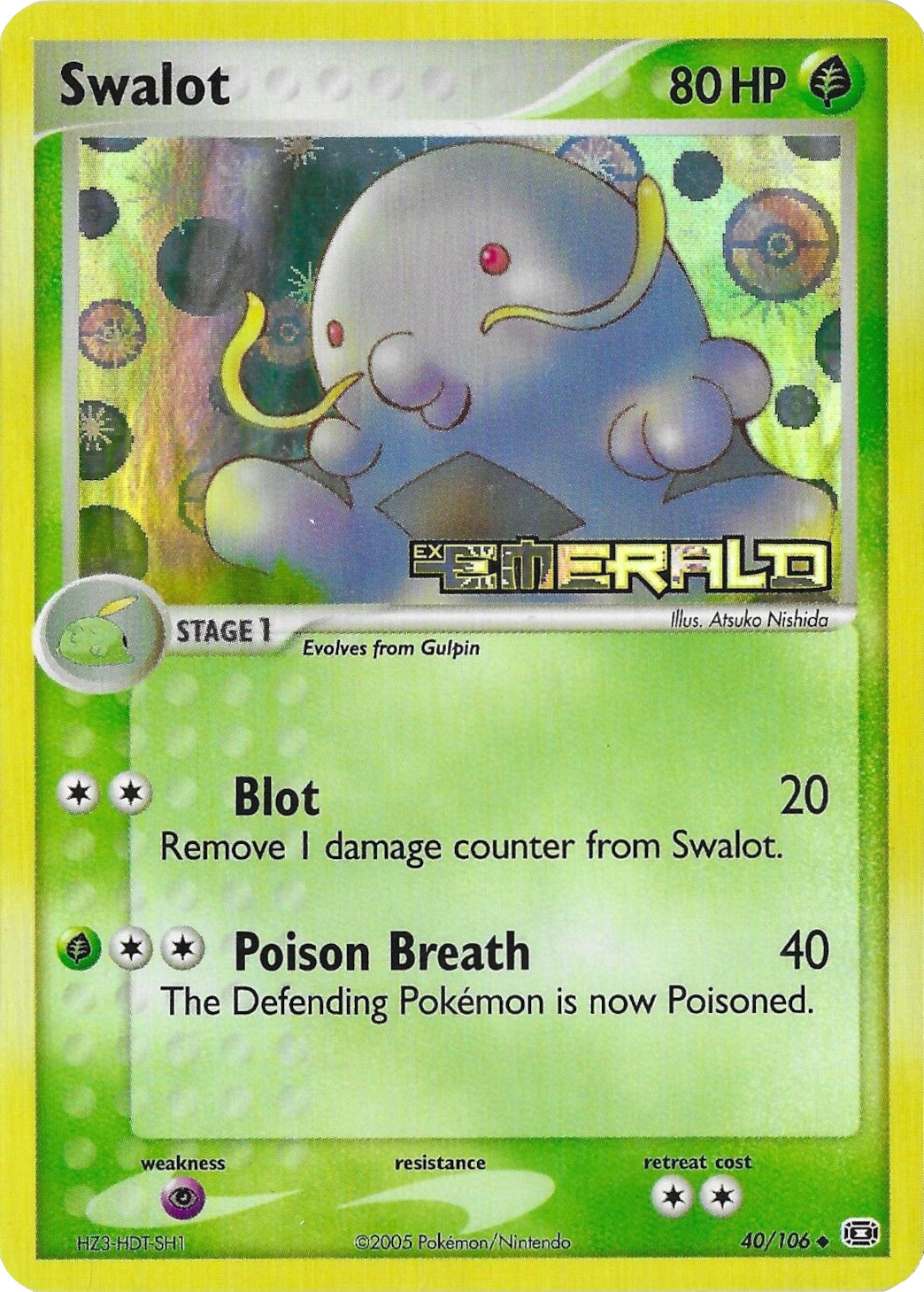 Swalot (40/106) (Stamped) [EX: Emerald] | Arkham Games and Comics