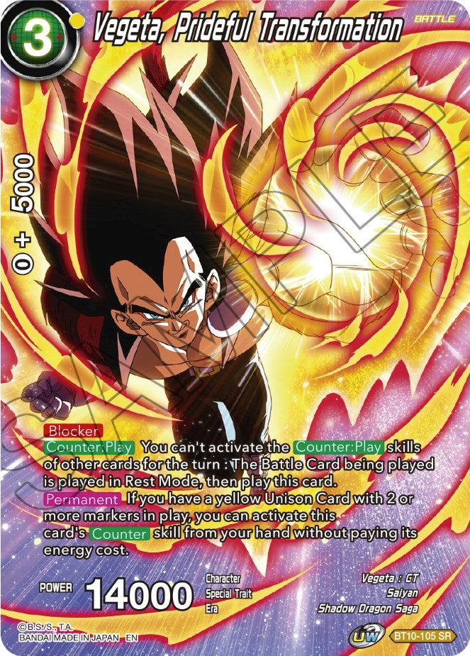 Vegeta, Prideful Transformation (BT10-105) [Theme Selection: History of Vegeta] | Arkham Games and Comics