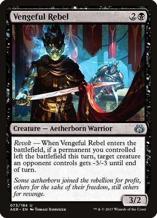 Vengeful Rebel [Aether Revolt] | Arkham Games and Comics